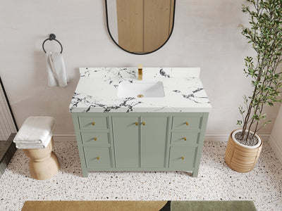 Chicago 48 in. W x 22 in. D Single Sink Bathroom Vanity - Willow Bath and Vanity