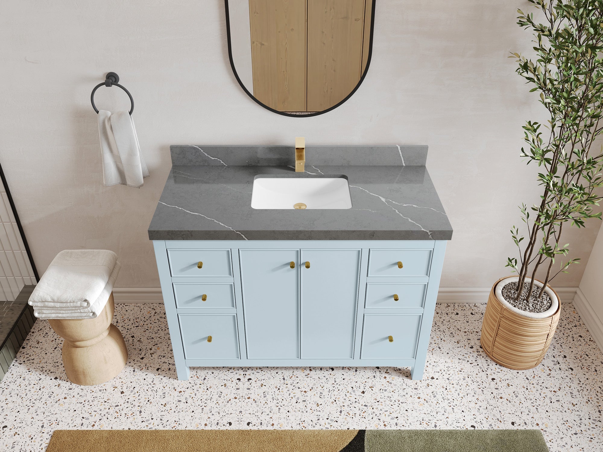 Chicago 48 in. W x 22 in. D Single Sink Bathroom Vanity - Willow Bath and Vanity