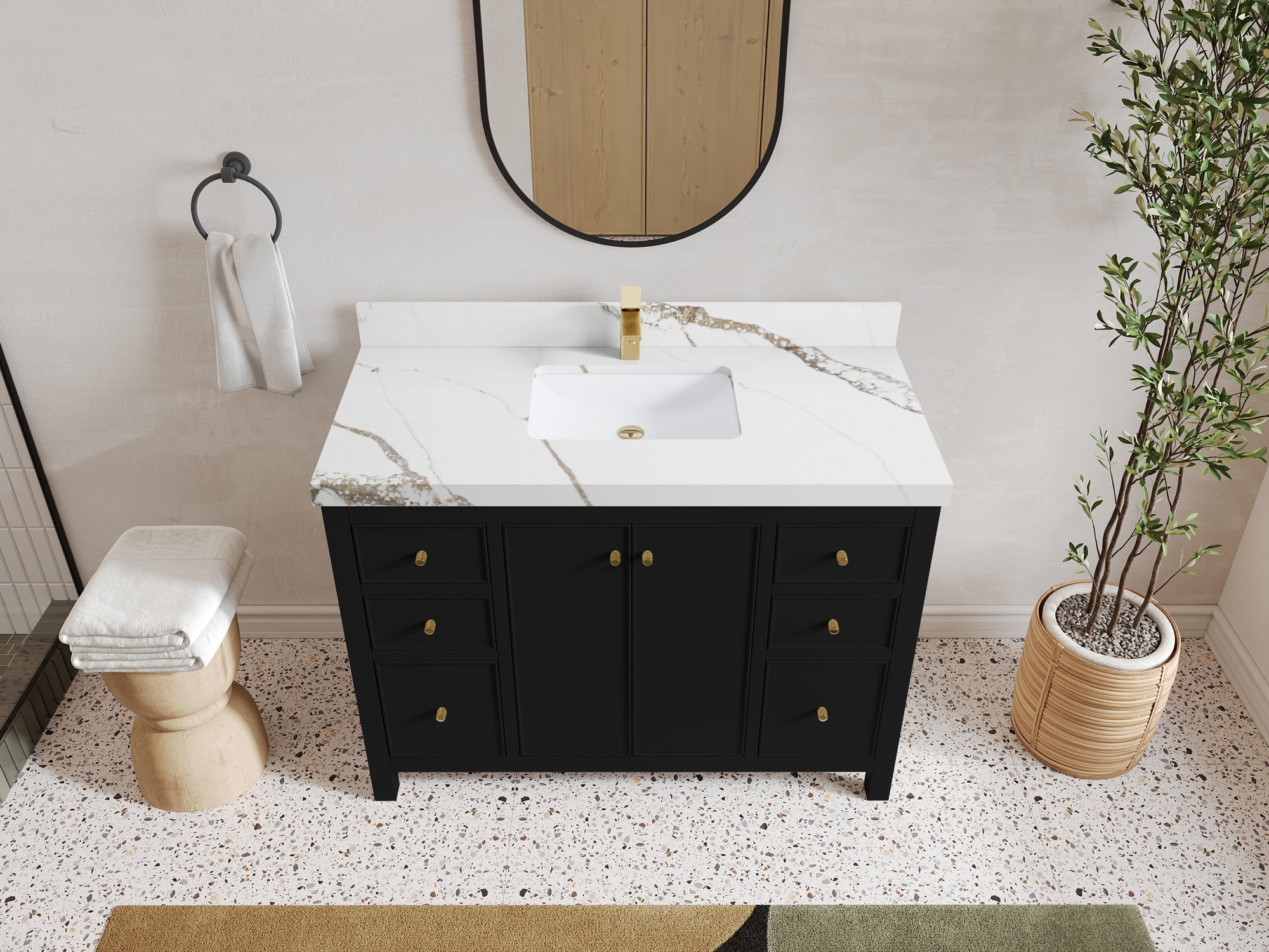 Chicago 48 in. W x 22 in. D Single Sink Bathroom Vanity - Willow Bath and Vanity
