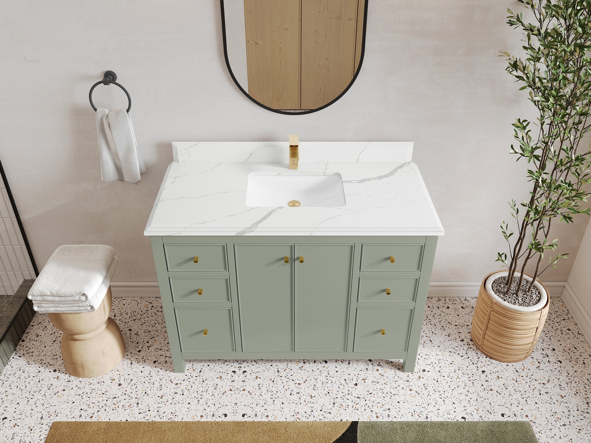 Chicago 48 in. W x 22 in. D Single Sink Bathroom Vanity - Willow Bath and Vanity