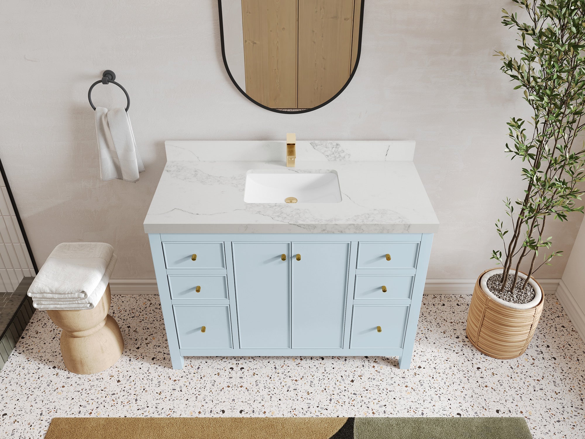 Chicago 48 in. W x 22 in. D Single Sink Bathroom Vanity - Willow Bath and Vanity
