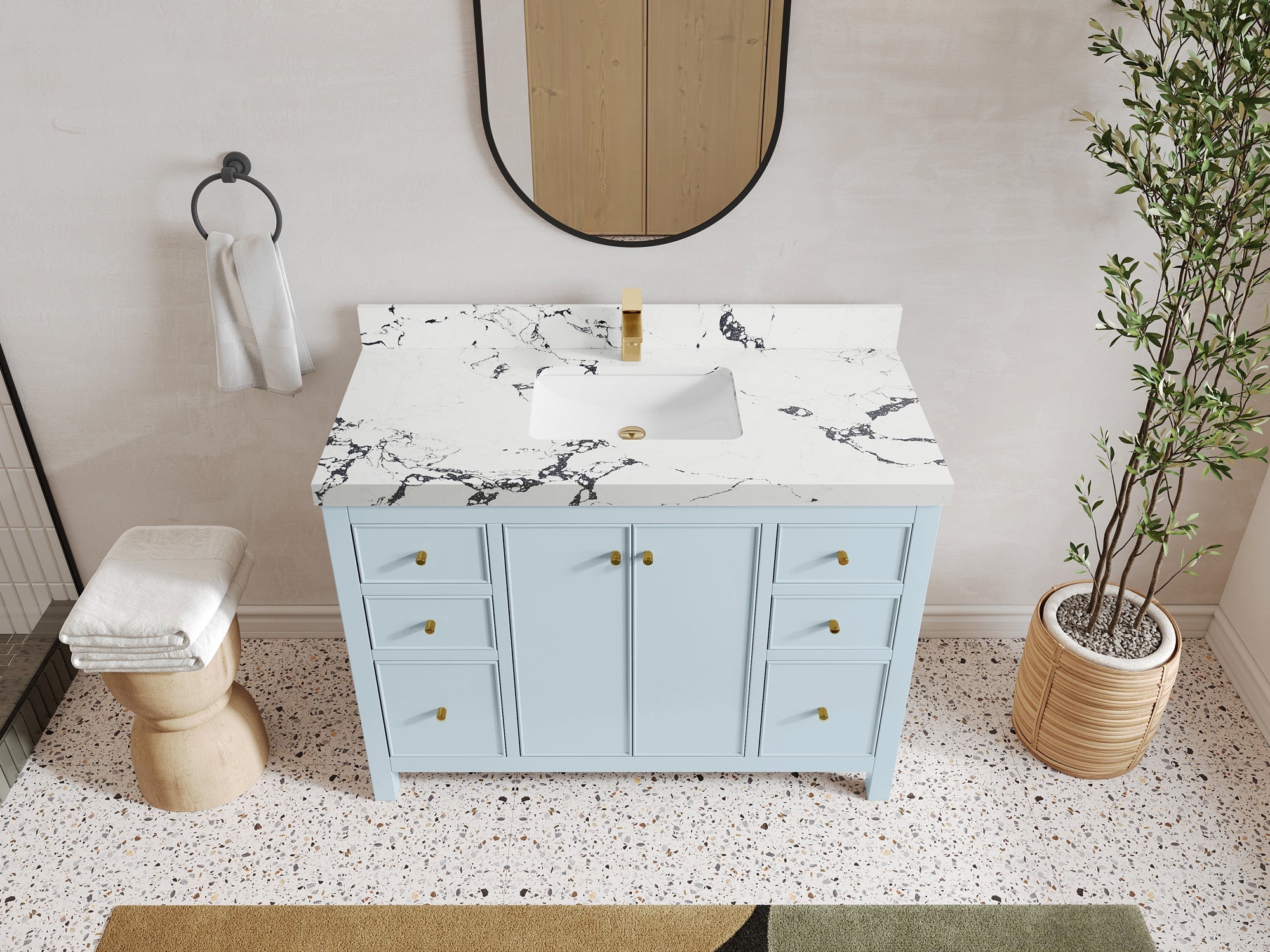 Chicago 48 in. W x 22 in. D Single Sink Bathroom Vanity - Willow Bath and Vanity