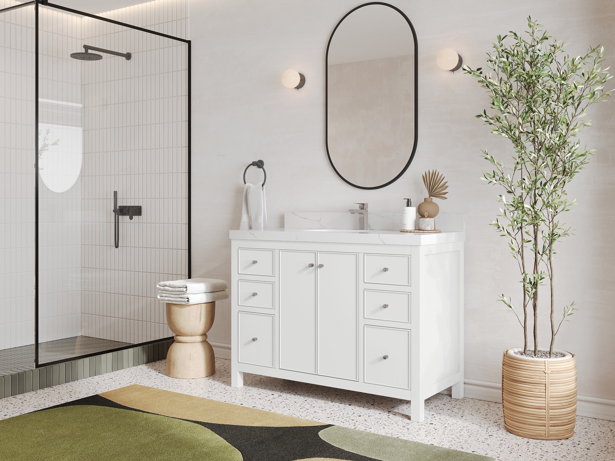 Chicago 48 in. W x 22 in. D Single Sink Bathroom Vanity - Willow Bath and Vanity