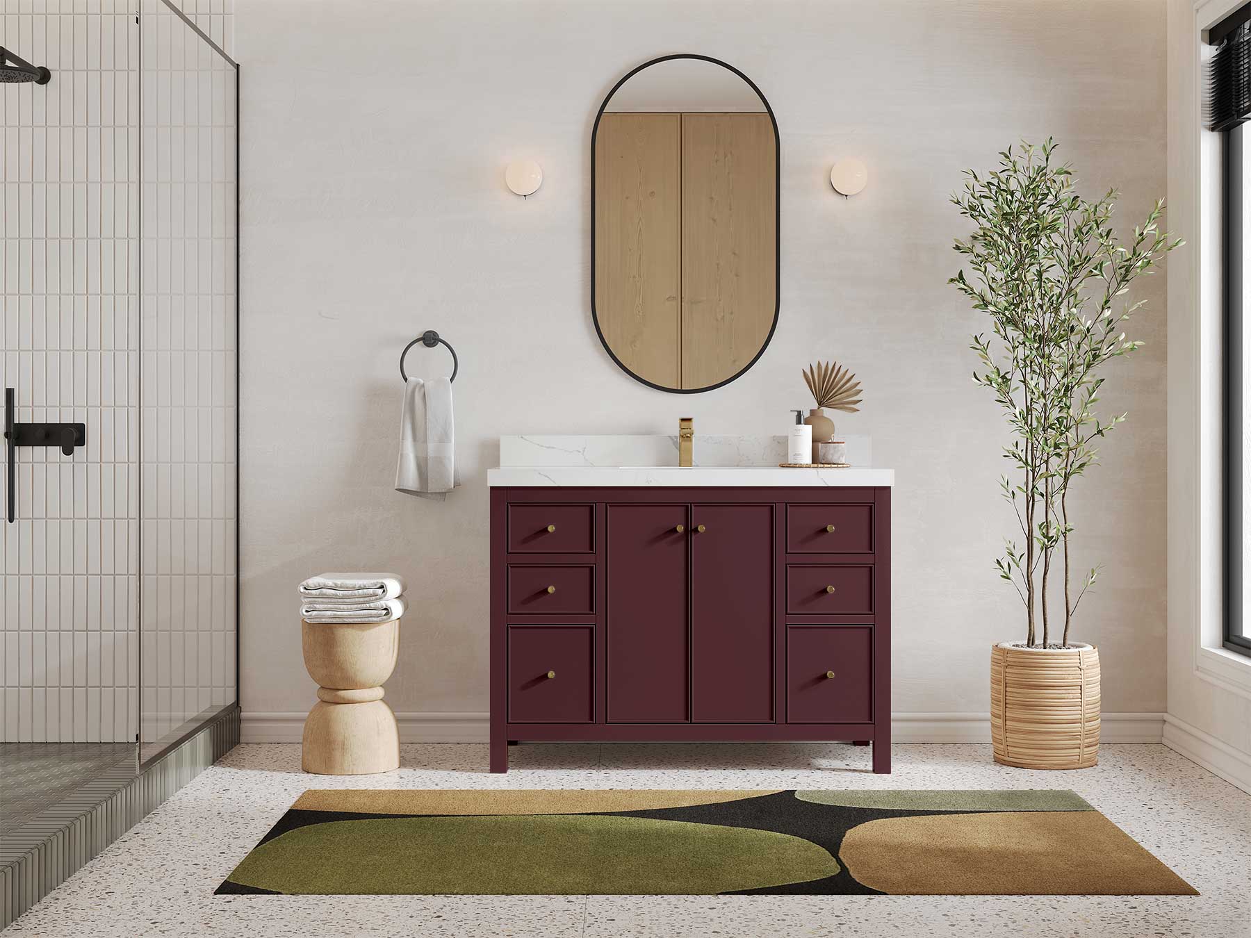 Chicago 48 in. W x 22 in. D Single Sink Bathroom Vanity - Willow Bath and Vanity