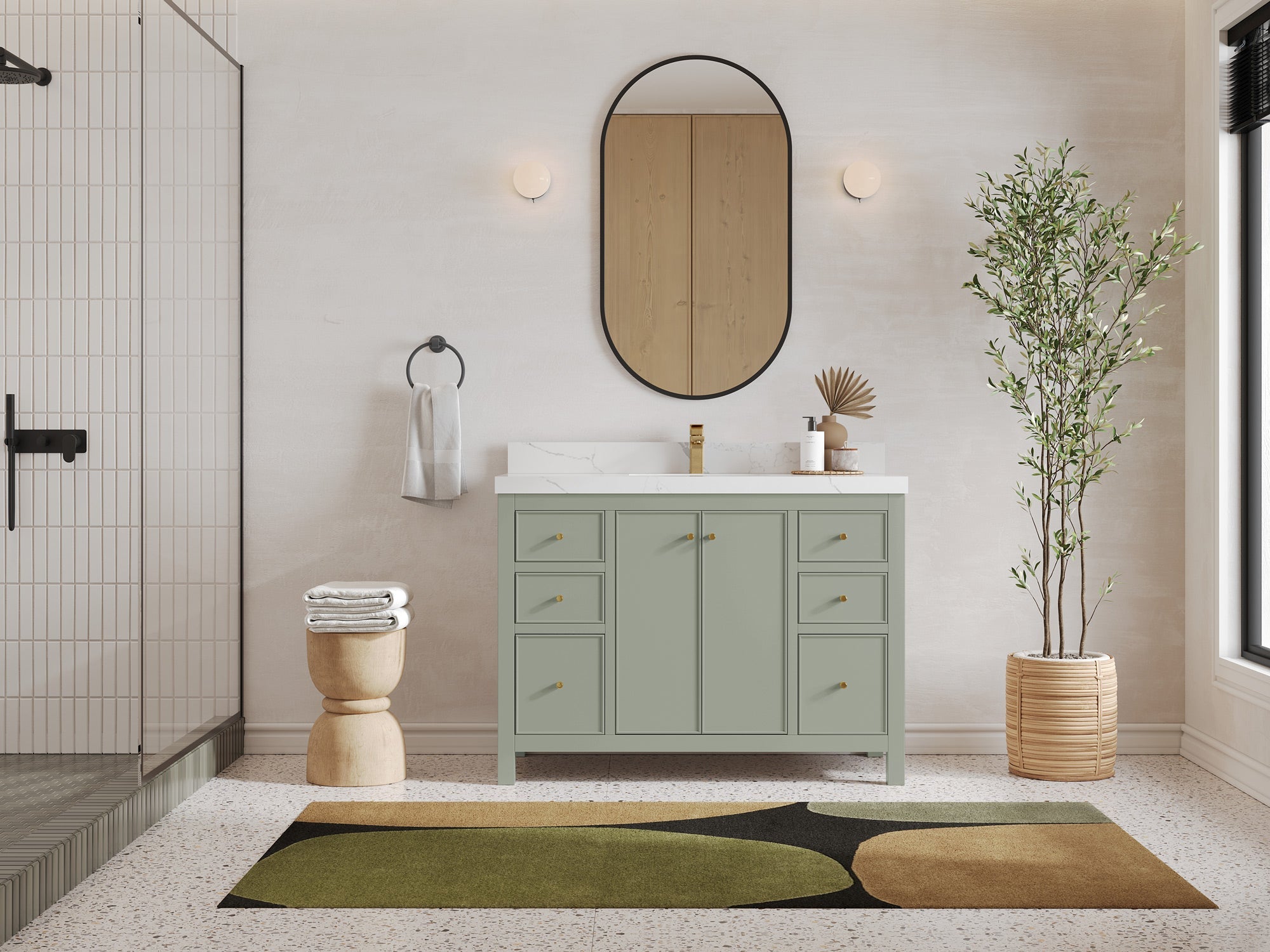 Chicago 48 in. W x 22 in. D Single Sink Bathroom Vanity - Willow Bath and Vanity