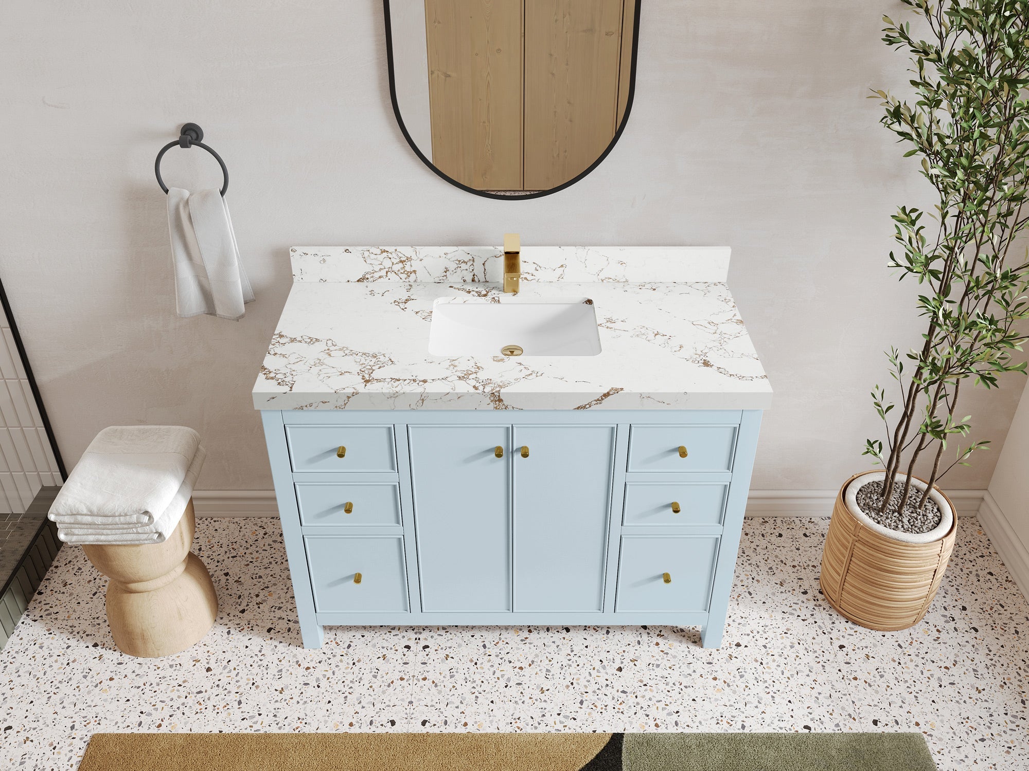 Chicago 48 in. W x 22 in. D Single Sink Bathroom Vanity - Willow Bath and Vanity