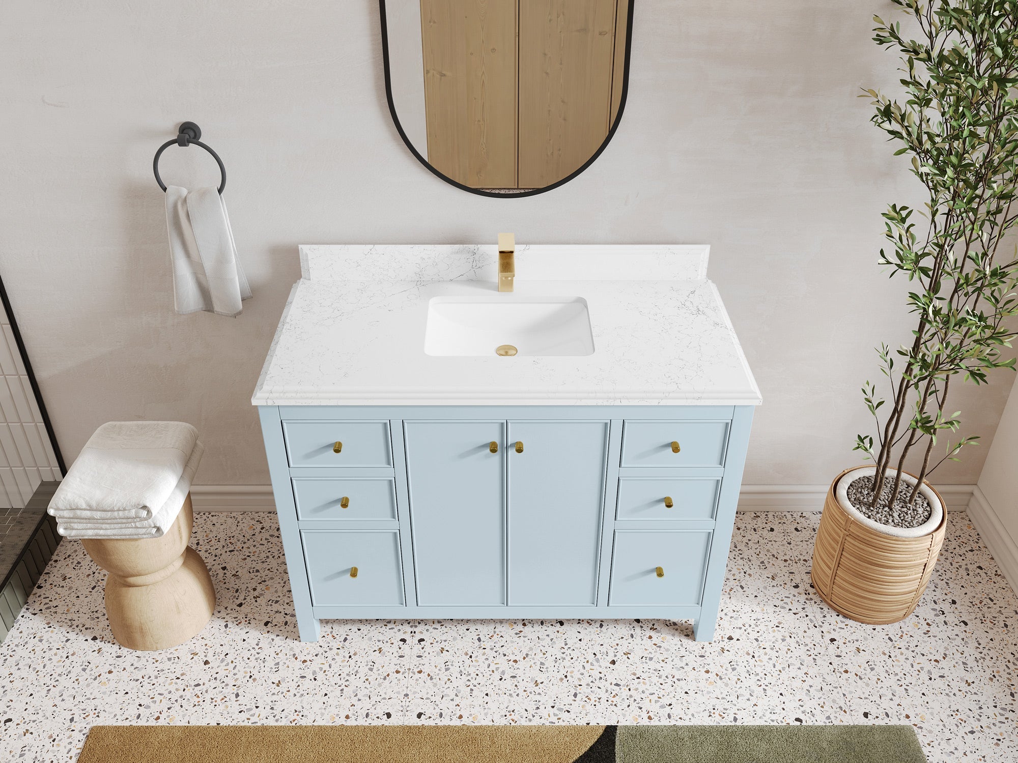 Chicago 48 in. W x 22 in. D Single Sink Bathroom Vanity - Willow Bath and Vanity