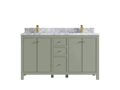 Chicago 60 in. W x 22 in. D Double Sink Bathroom Vanity - Willow Bath and Vanity