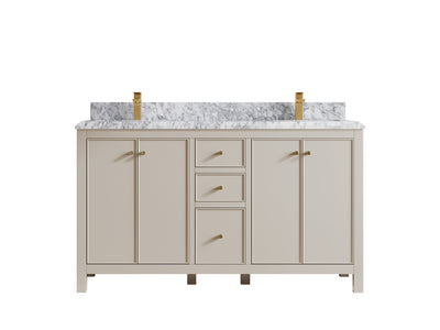 Chicago 60 in. W x 22 in. D Double Sink Bathroom Vanity - Willow Bath and Vanity