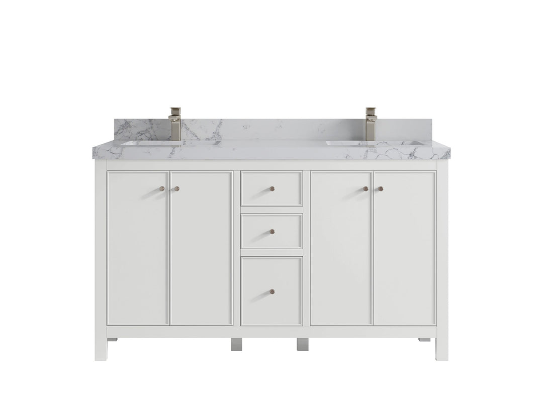 Chicago 60 in. W x 22 in. D Double Sink Bathroom Vanity - Willow Bath and Vanity