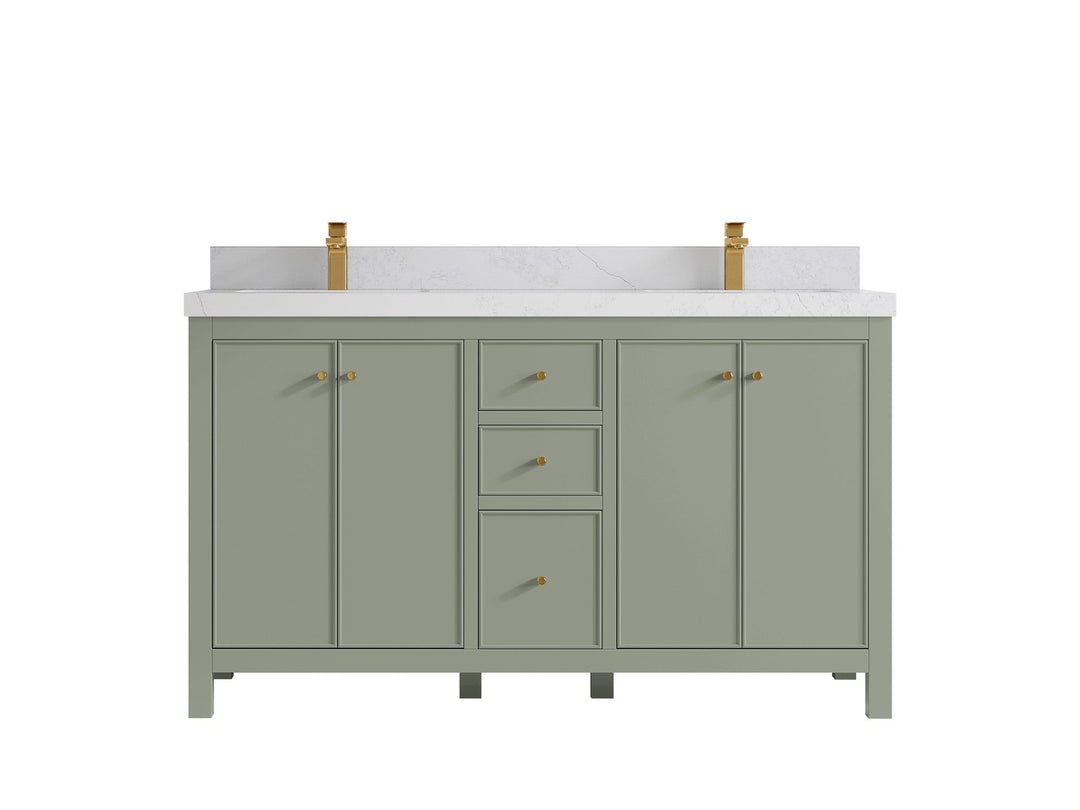 Chicago 60 in. W x 22 in. D Double Sink Bathroom Vanity - Willow Bath and Vanity