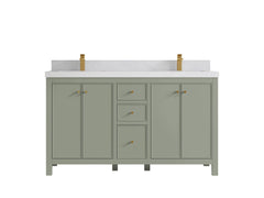Chicago 60 in. W x 22 in. D Double Sink Bathroom Vanity - photo 1