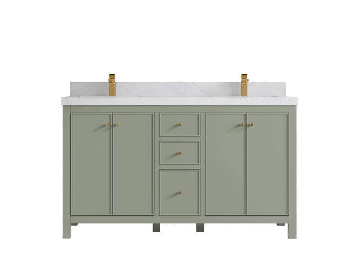 Chicago 60 in. W x 22 in. D Double Sink Bathroom Vanity - photo 1