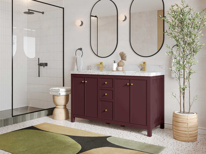 Chicago 60 in. W x 22 in. D Double Sink Bathroom Vanity - photo 2