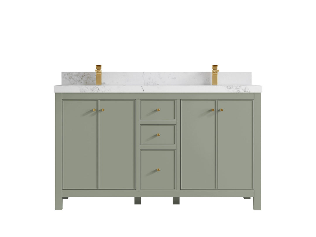 Chicago 60 in. W x 22 in. D Double Sink Bathroom Vanity - Willow Bath and Vanity
