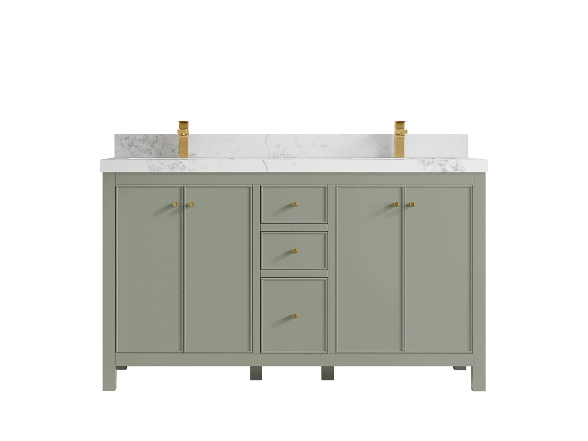 Chicago 60 in. W x 22 in. D Double Sink Bathroom Vanity - Willow Bath and Vanity