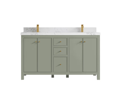 Chicago 60 in. W x 22 in. D Double Sink Bathroom Vanity - Willow Bath and Vanity