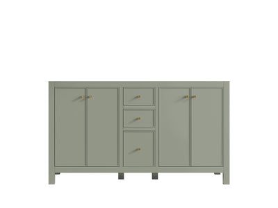 Chicago 60 in. W x 22 in. D Double Sink Bathroom Vanity - Willow Bath and Vanity