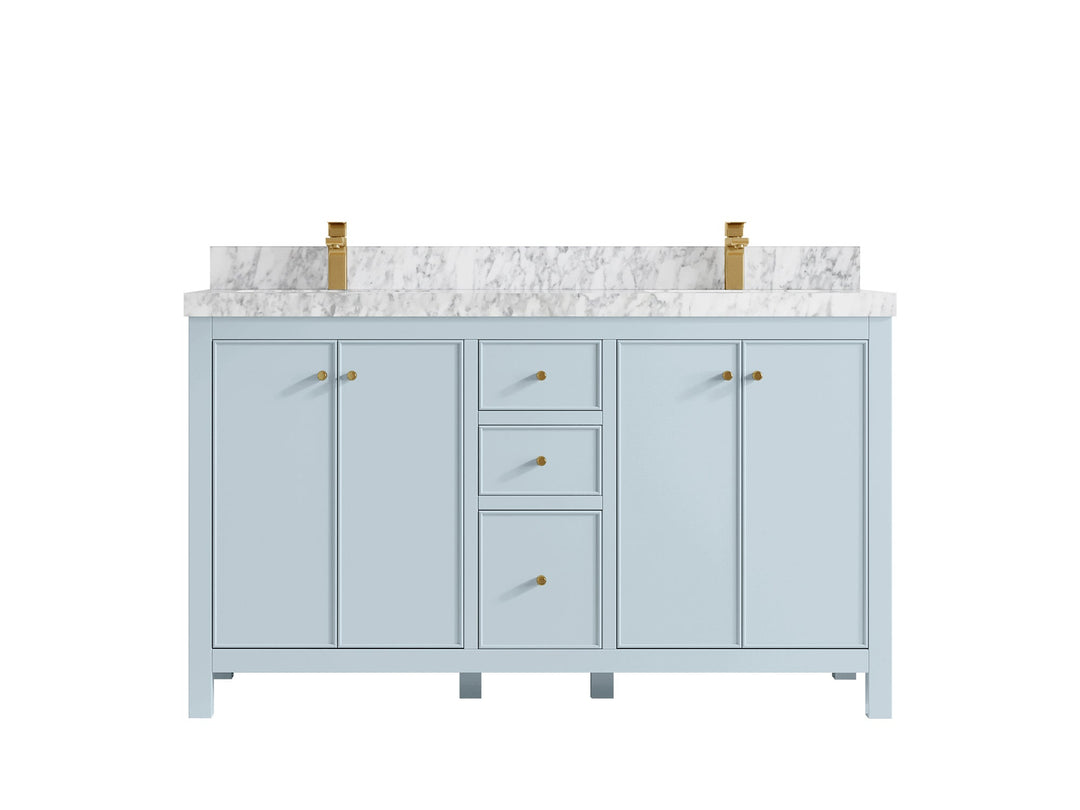 Chicago 60 in. W x 22 in. D Double Sink Bathroom Vanity - Willow Bath and Vanity