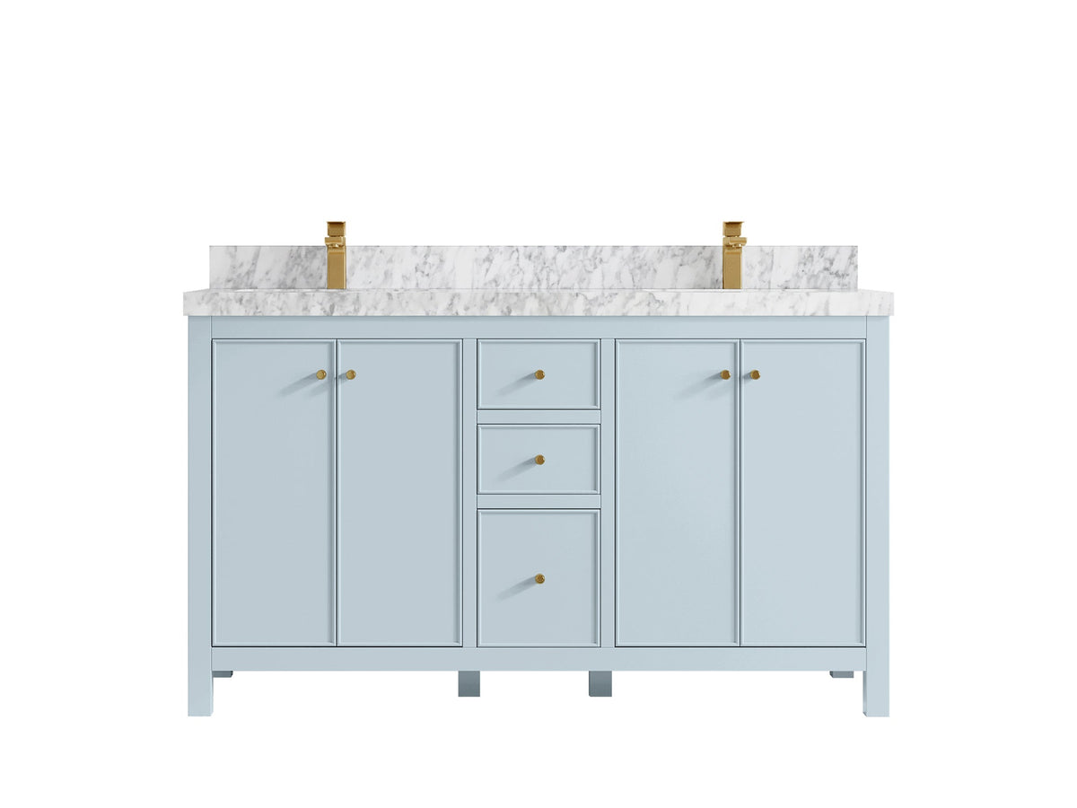 Chicago 60 in. W x 22 in. D Double Sink Bathroom Vanity - Willow Bath and Vanity