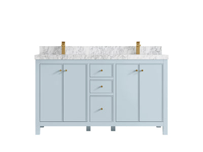 Chicago 60 in. W x 22 in. D Double Sink Bathroom Vanity - Willow Bath and Vanity