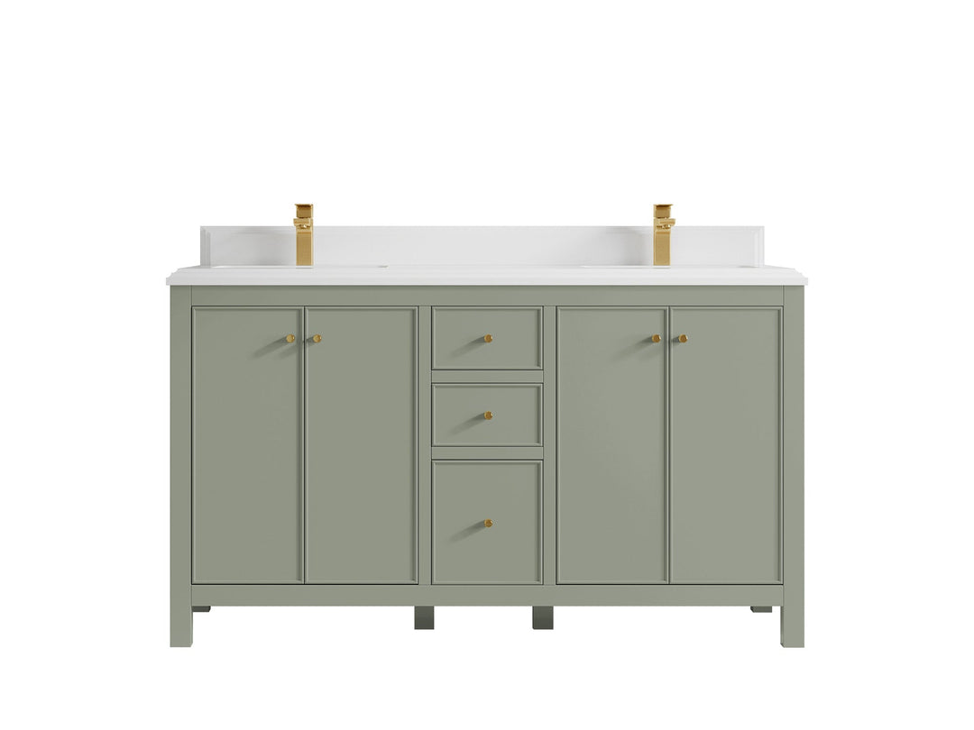 Chicago 60 in. W x 22 in. D Double Sink Bathroom Vanity - Willow Bath and Vanity