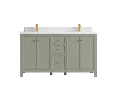 Chicago 60 in. W x 22 in. D Double Sink Bathroom Vanity - photo 29