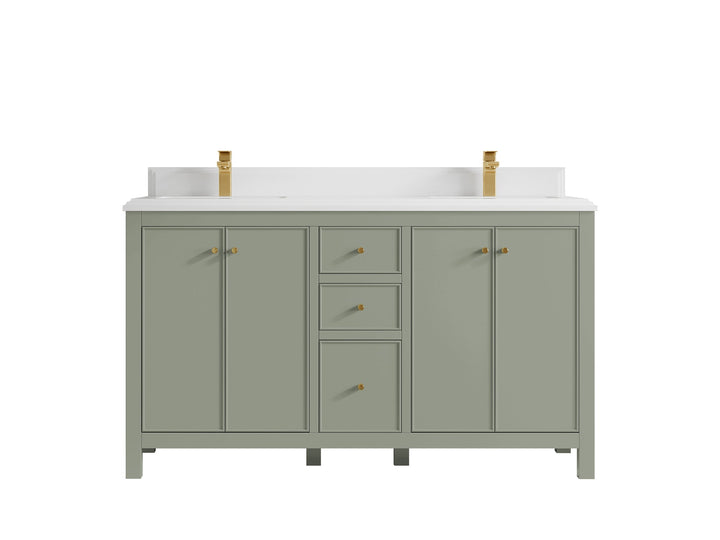 Chicago 60 in. W x 22 in. D Double Sink Bathroom Vanity - photo 29