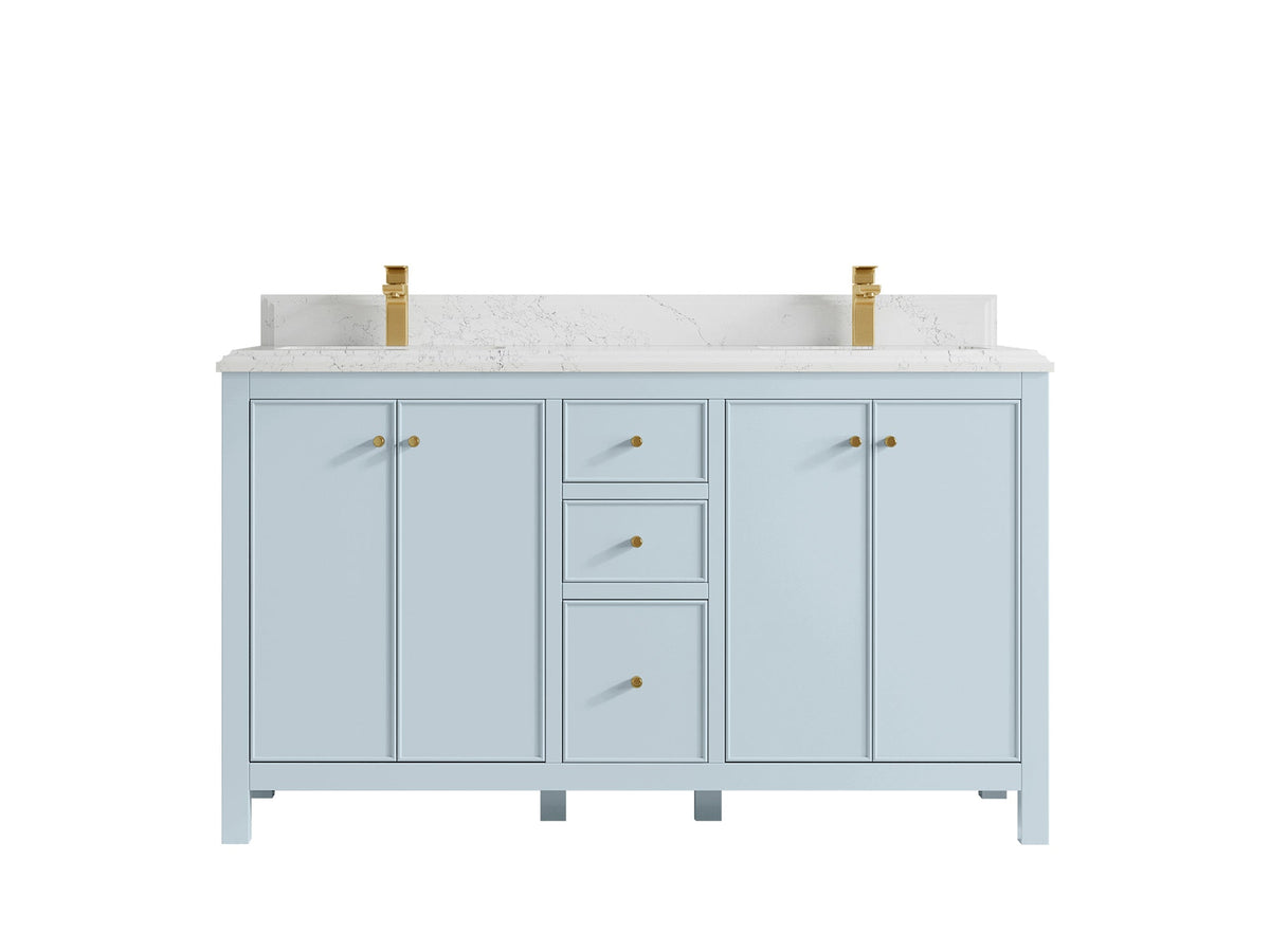 Chicago 60 in. W x 22 in. D Double Sink Bathroom Vanity - Willow Bath and Vanity