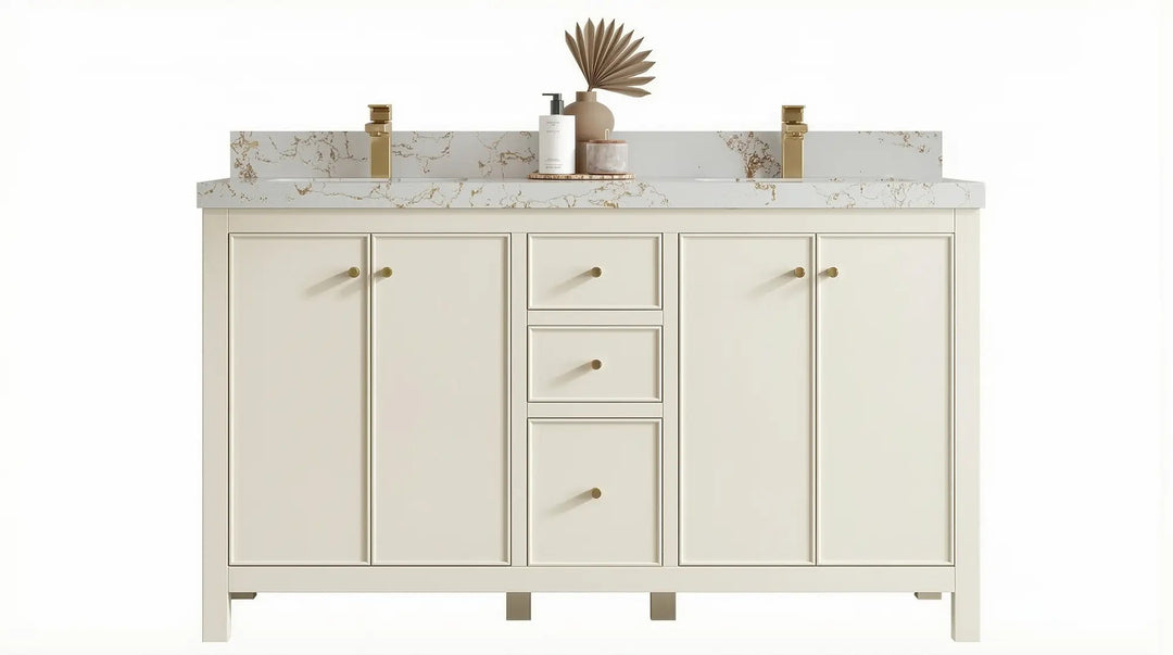Chicago 60 in. W x 22 in. D Double Sink Bathroom Vanity - Willow Bath and Vanity