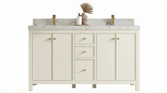 Chicago 60 in. W x 22 in. D Double Sink Bathroom Vanity - photo 1