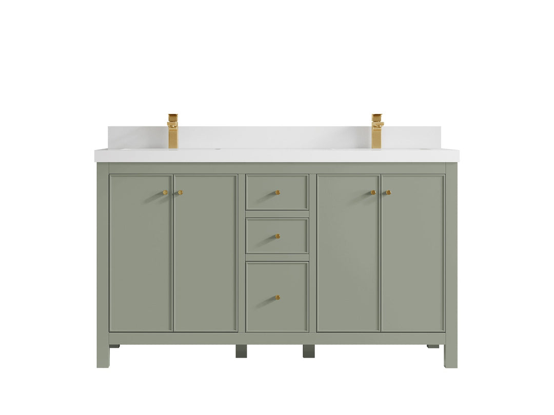 Chicago 60 in. W x 22 in. D Double Sink Bathroom Vanity - Willow Bath and Vanity