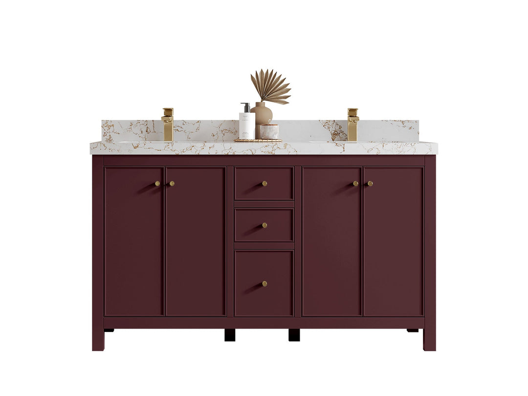 Chicago 60 in. W x 22 in. D Double Sink Bathroom Vanity - Willow Bath and Vanity