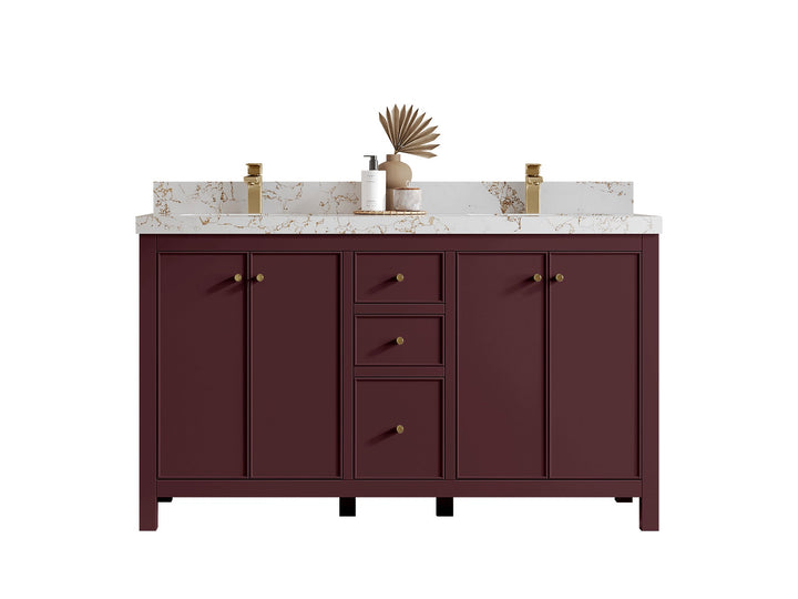 Chicago 60 in. W x 22 in. D Double Sink Bathroom Vanity - photo 1