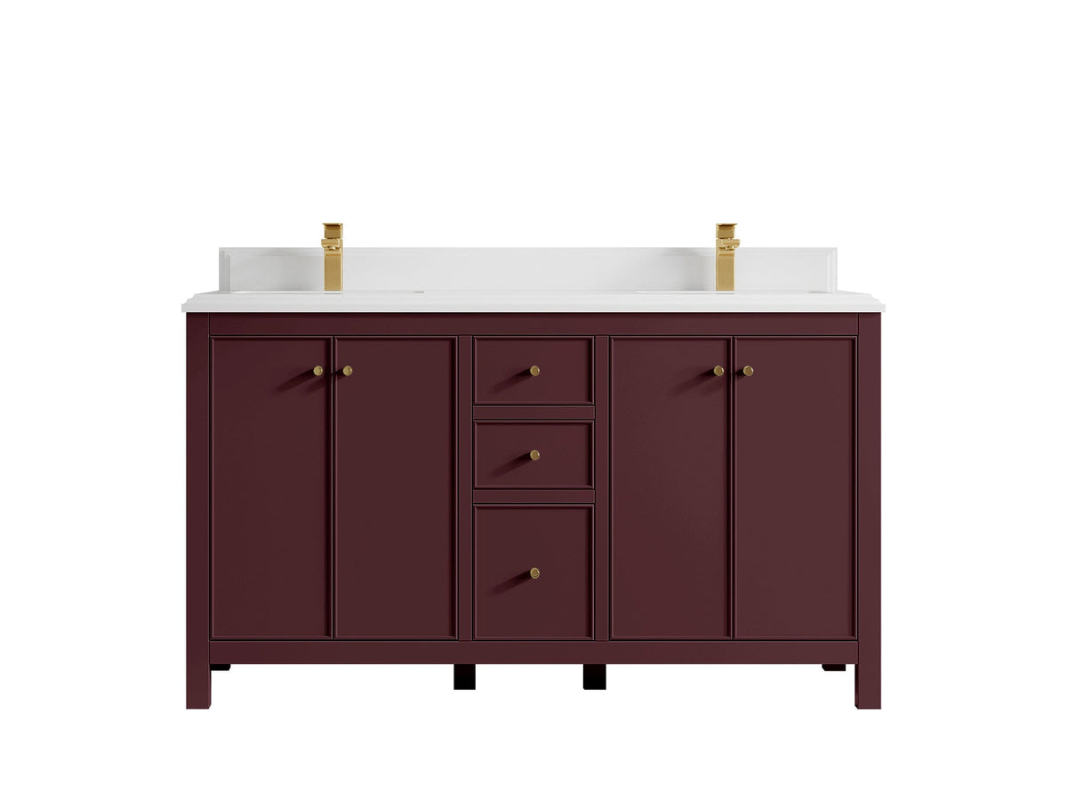 Chicago 60 in. W x 22 in. D Double Sink Bathroom Vanity - Willow Bath and Vanity