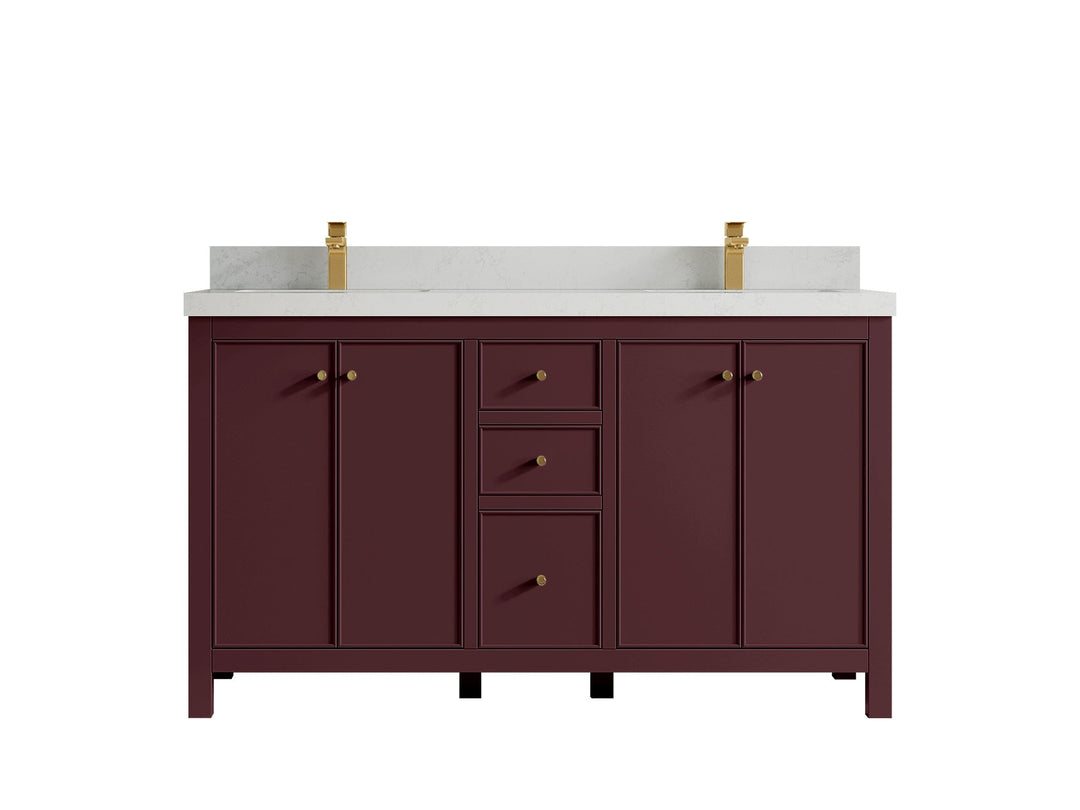 Chicago 60 in. W x 22 in. D Double Sink Bathroom Vanity - Willow Bath and Vanity