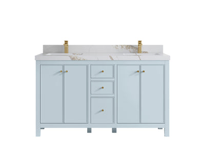Chicago 60 in. W x 22 in. D Double Sink Bathroom Vanity - Willow Bath and Vanity