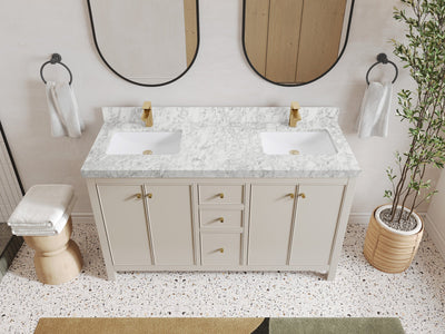 Chicago 60 in. W x 22 in. D Double Sink Bathroom Vanity - Willow Bath and Vanity