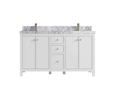 Chicago 60 in. W x 22 in. D Double Sink Bathroom Vanity - Willow Bath and Vanity