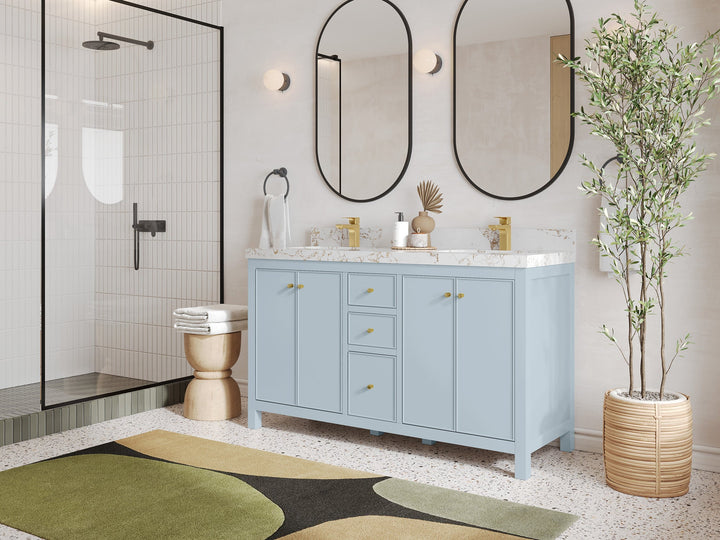Chicago 60 in. W x 22 in. D Double Sink Bathroom Vanity - photo 2