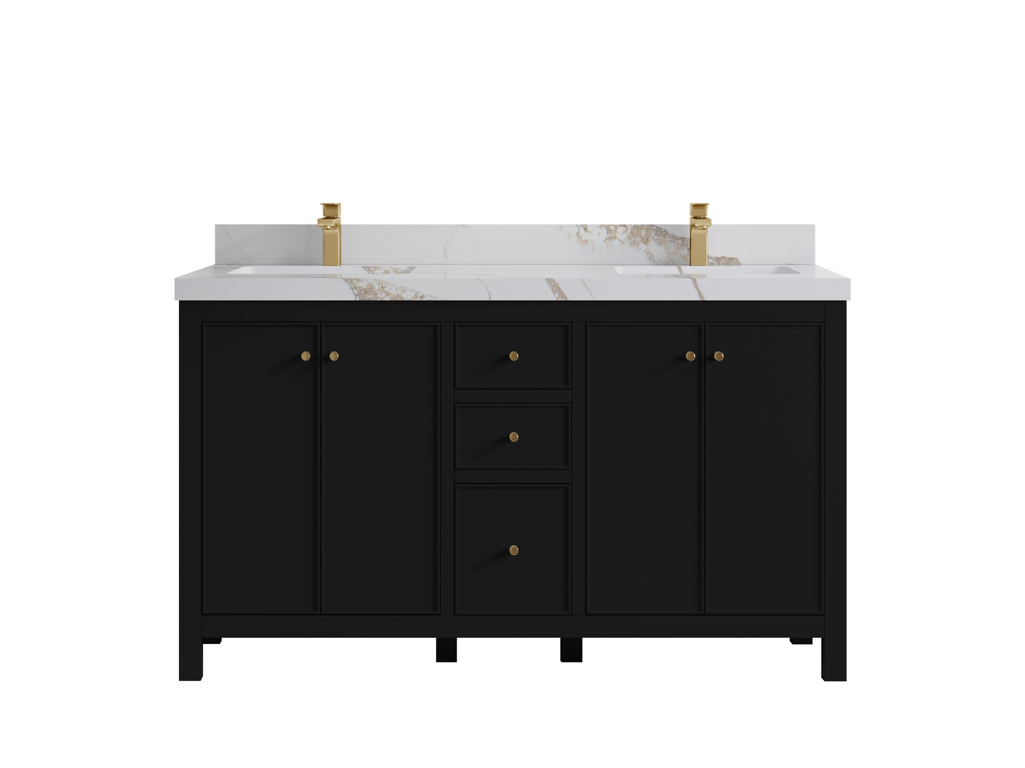 Chicago 60 in. W x 22 in. D Double Sink Bathroom Vanity - Willow Bath and Vanity