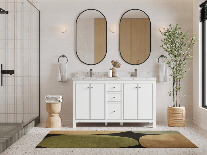 Chicago 60 in. W x 22 in. D Double Sink Bathroom Vanity - photo 4