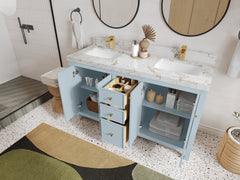 Chicago 60 in. W x 22 in. D Double Sink Bathroom Vanity - photo 3