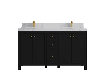 Chicago 60 in. W x 22 in. D Double Sink Bathroom Vanity - Willow Bath and Vanity