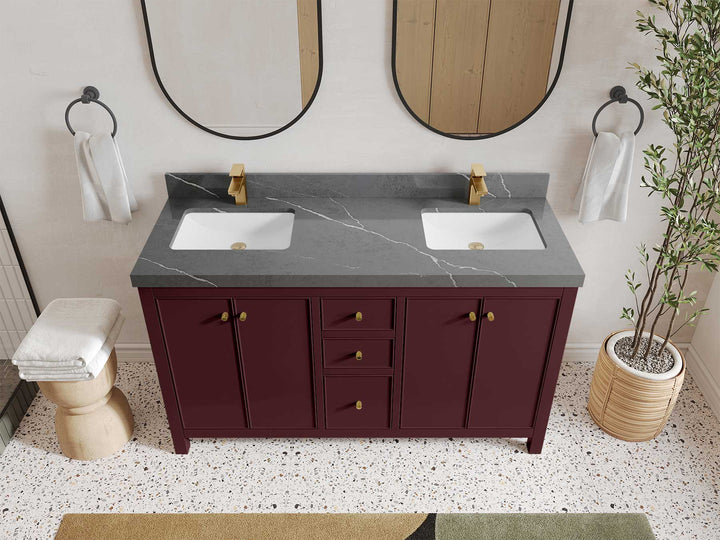 Chicago 60 in. W x 22 in. D Double Sink Bathroom Vanity - photo 16