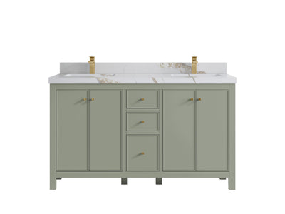 Chicago 60 in. W x 22 in. D Double Sink Bathroom Vanity - Willow Bath and Vanity