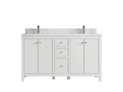Chicago 60 in. W x 22 in. D Double Sink Bathroom Vanity - Willow Bath and Vanity