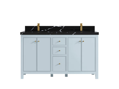 Chicago 60 in. W x 22 in. D Double Sink Bathroom Vanity - Willow Bath and Vanity