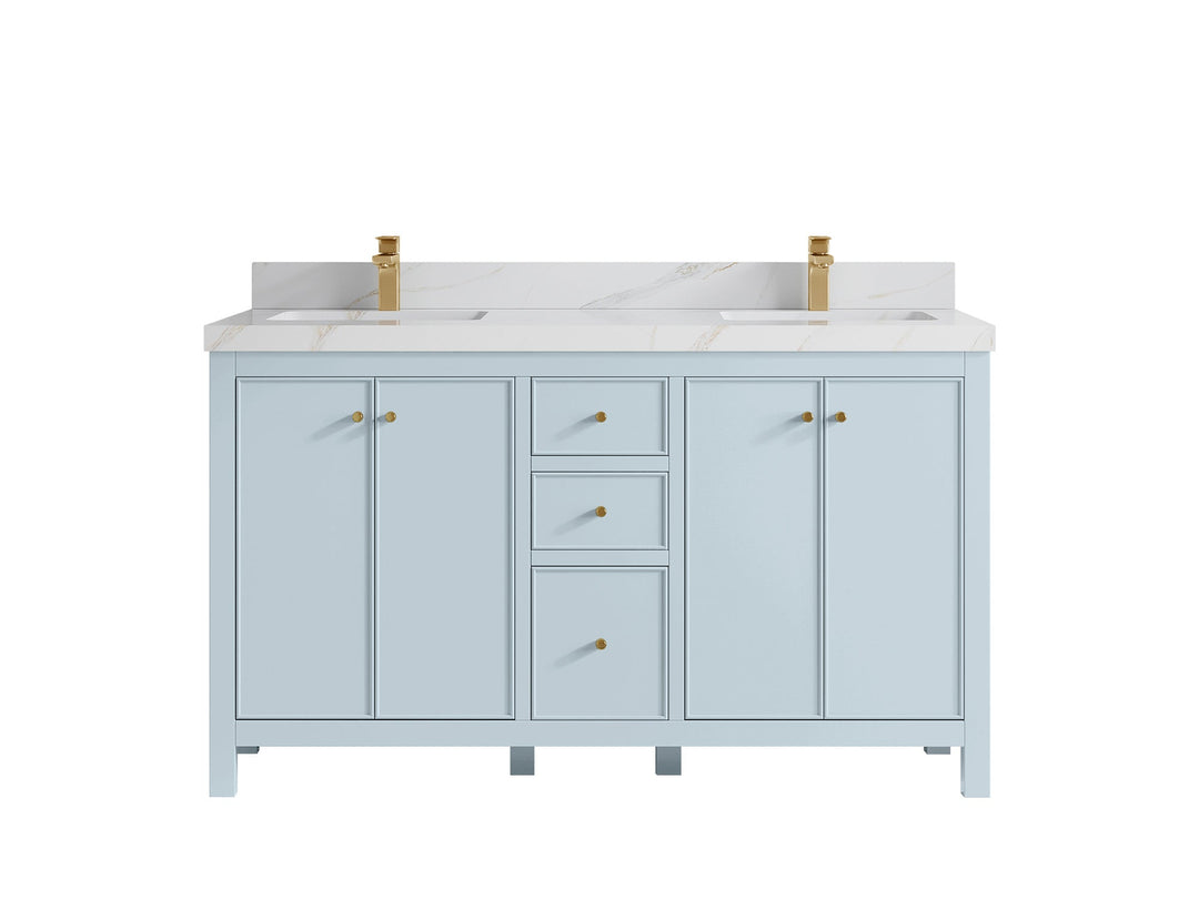 Chicago 60 in. W x 22 in. D Double Sink Bathroom Vanity - Willow Bath and Vanity