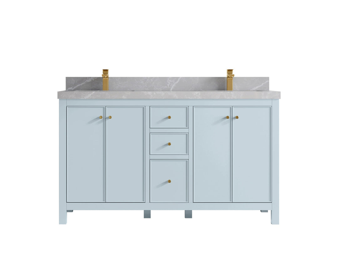 Chicago 60 in. W x 22 in. D Double Sink Bathroom Vanity - Willow Bath and Vanity